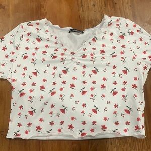 SHEIN floral crop top